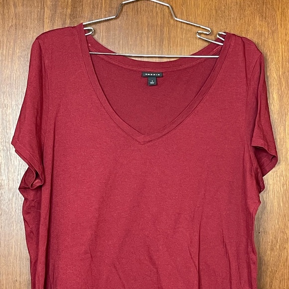 Torrid Red Plus Size Casual Plain Classic Shirt Size 1 - Picture 2 of 6